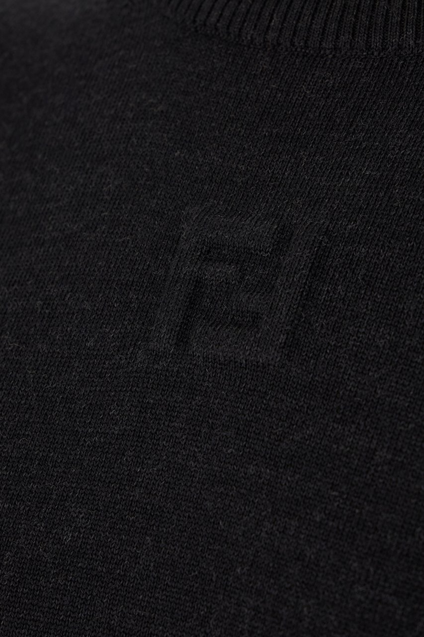Fendi Fendi Black cotton sweater Zwart