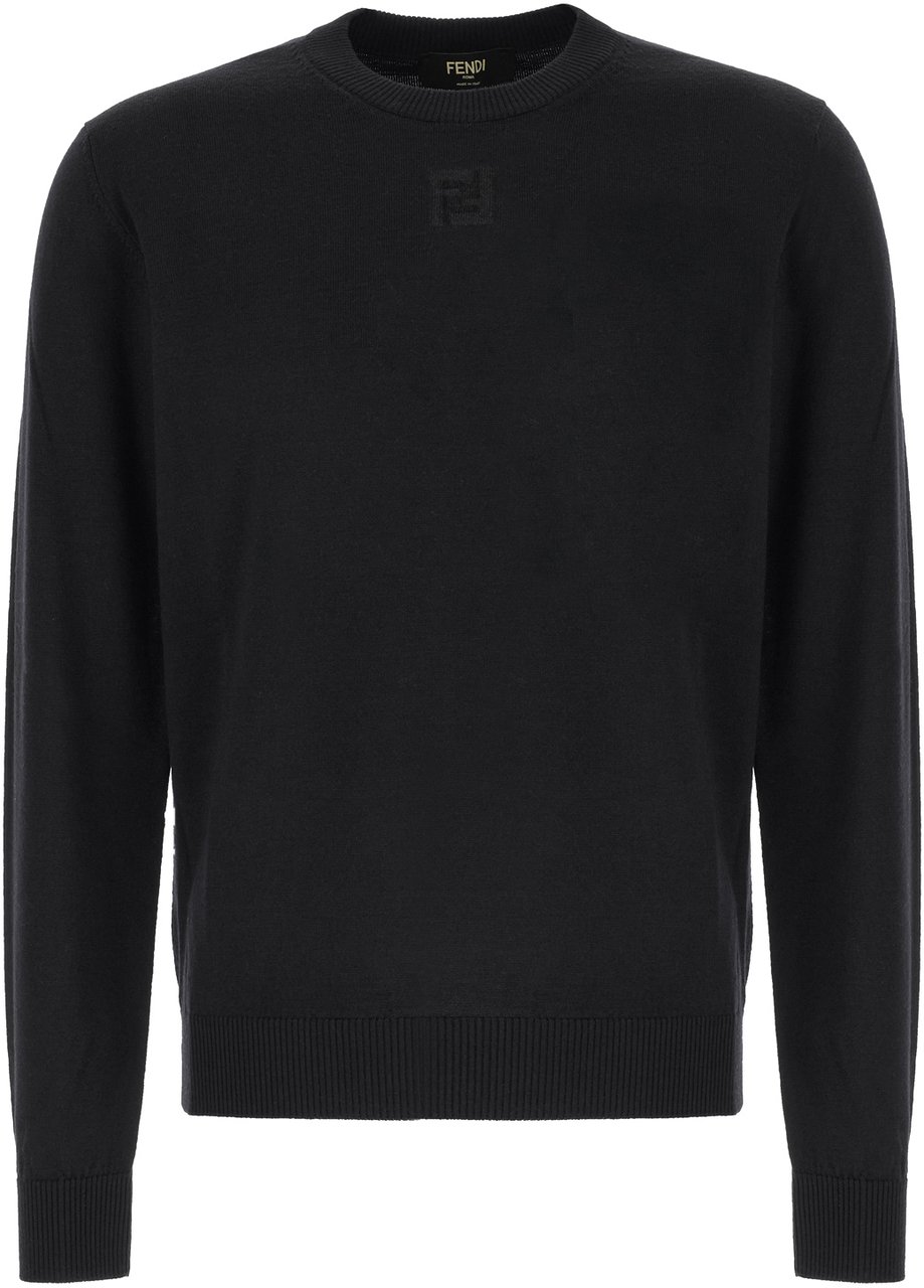 Fendi Fendi Black cotton sweater Zwart
