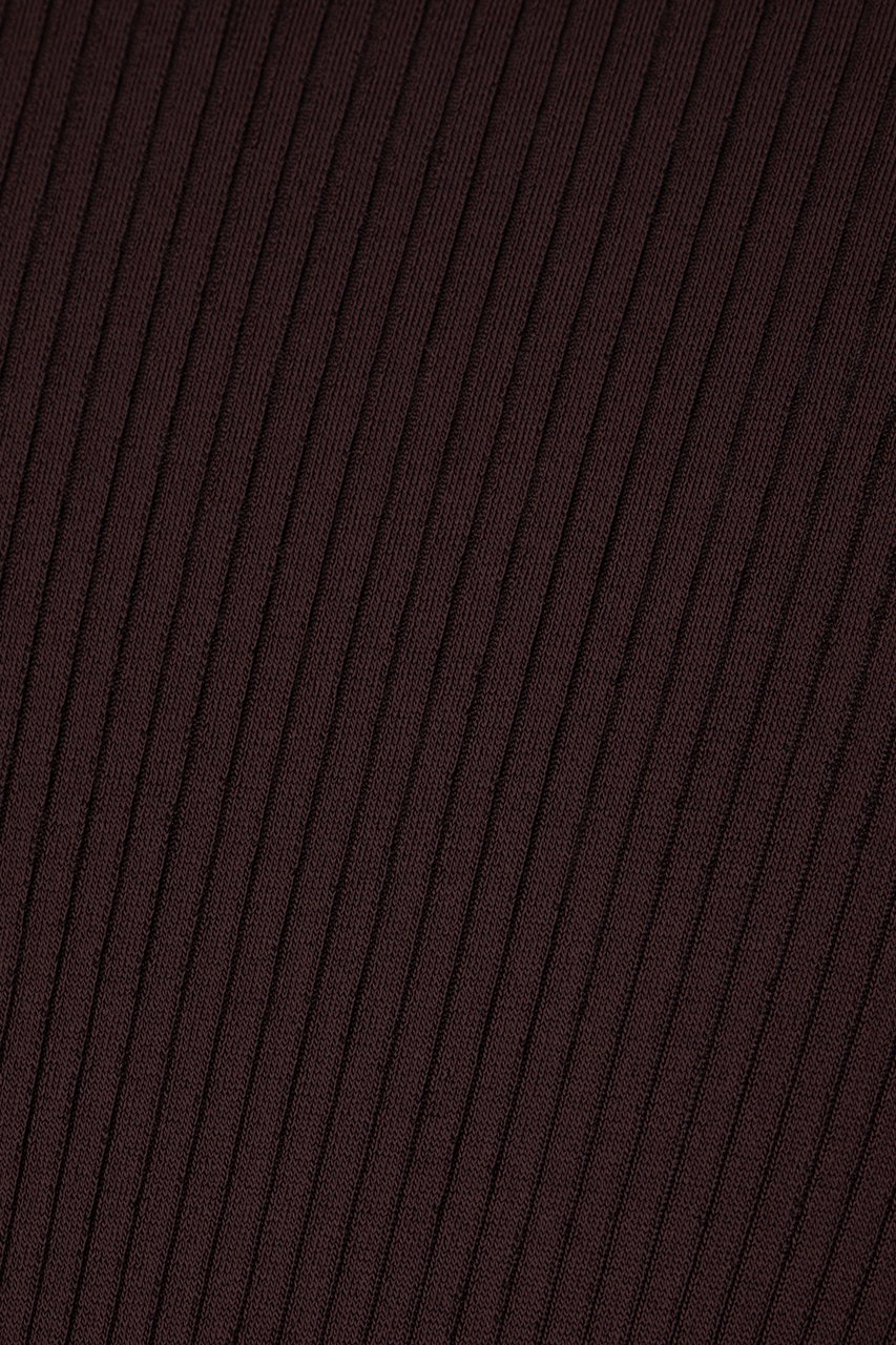 Fendi Fendi Aubergine stretch viscose blend bodysuit Paars