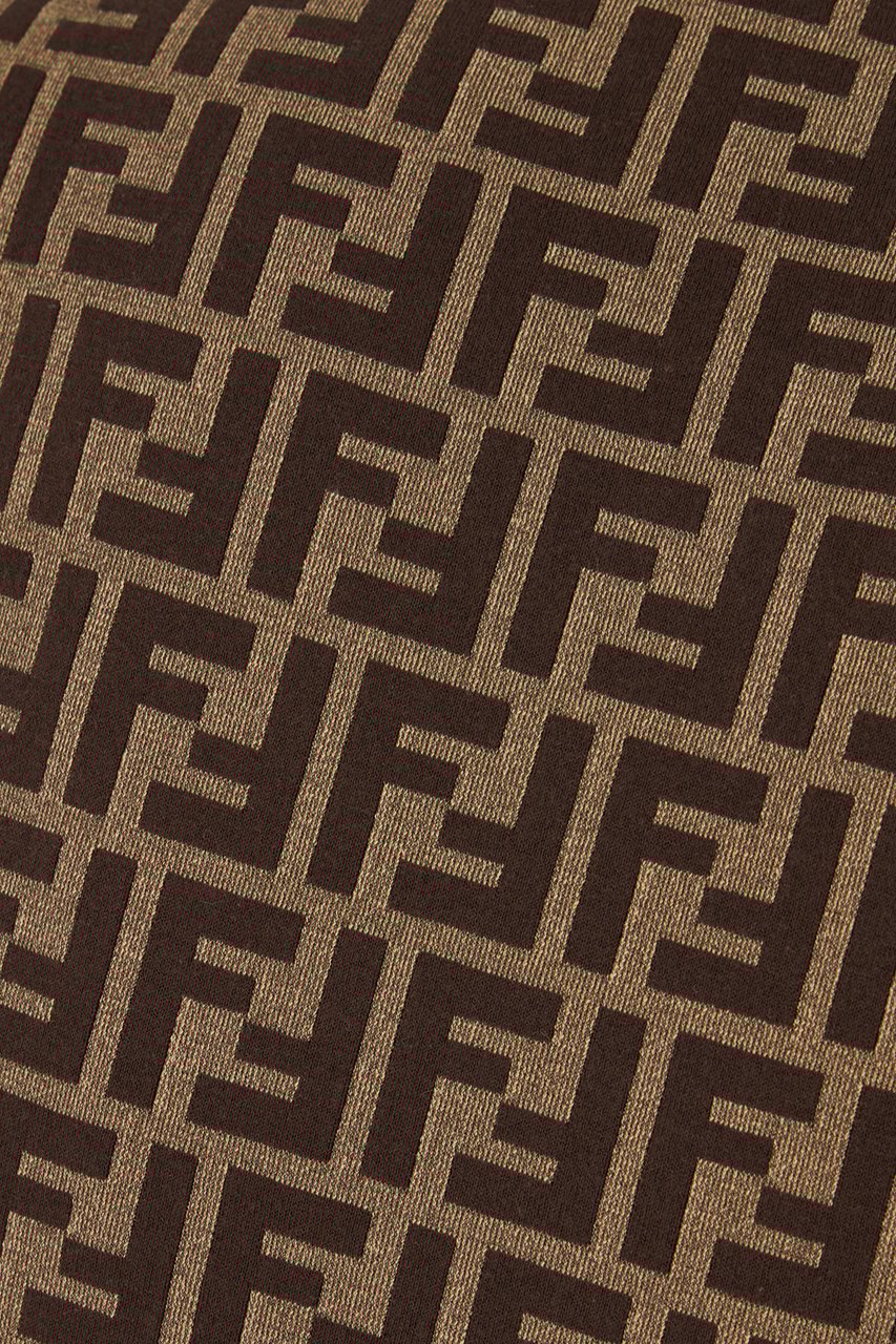 Fendi Fendi Embroidered stretch cotton blend top Divers