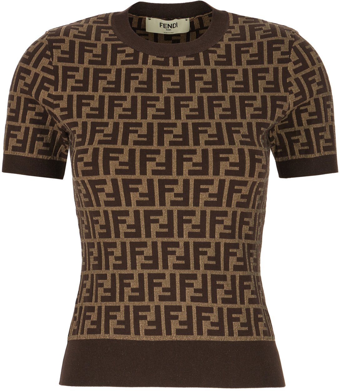 Fendi Fendi Embroidered stretch cotton blend top Divers