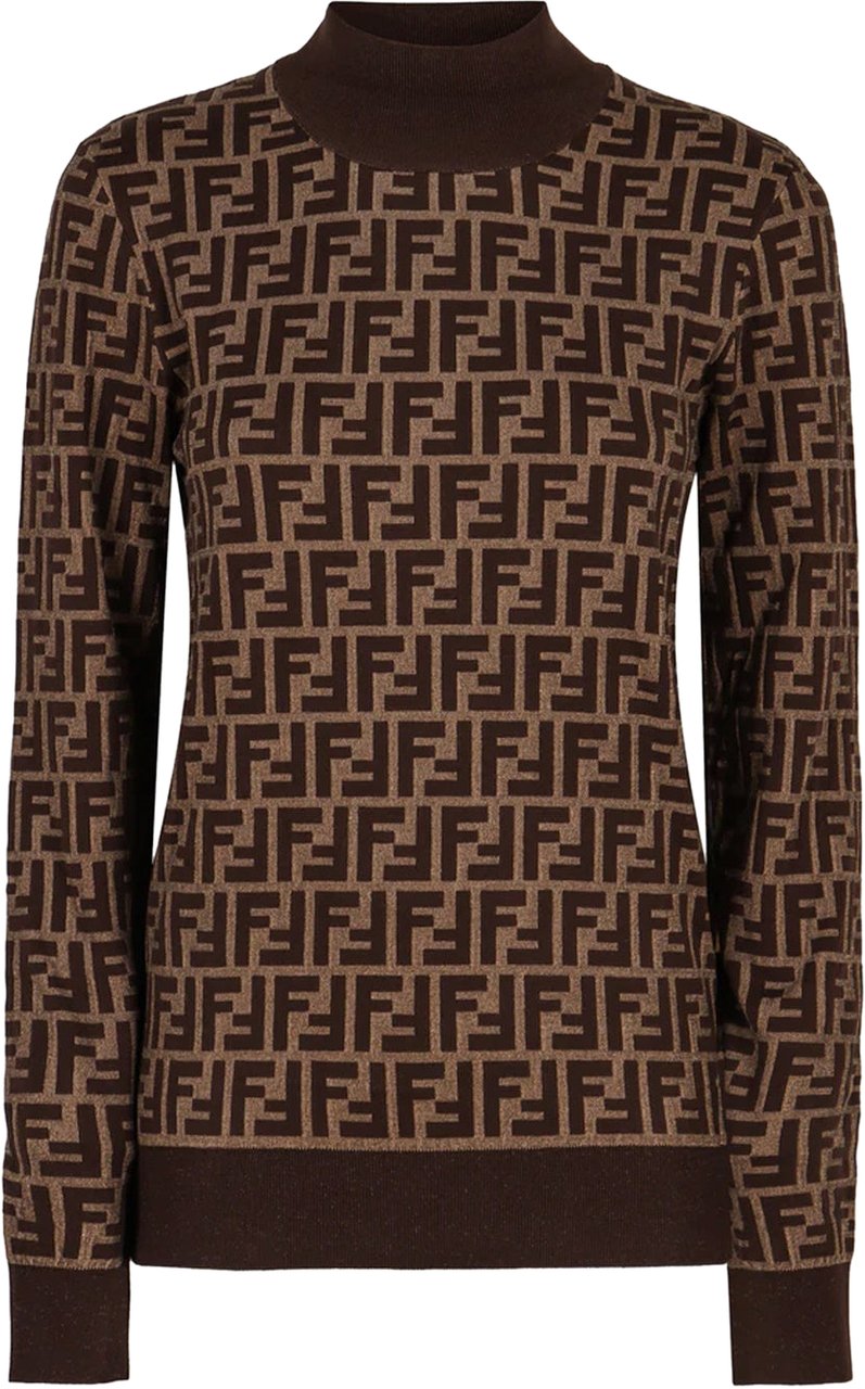 Fendi Fendi Cotton FF Sweater Bruin