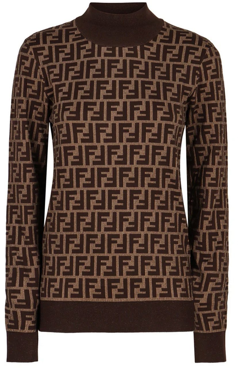 Fendi Fendi Cotton FF Sweater Bruin