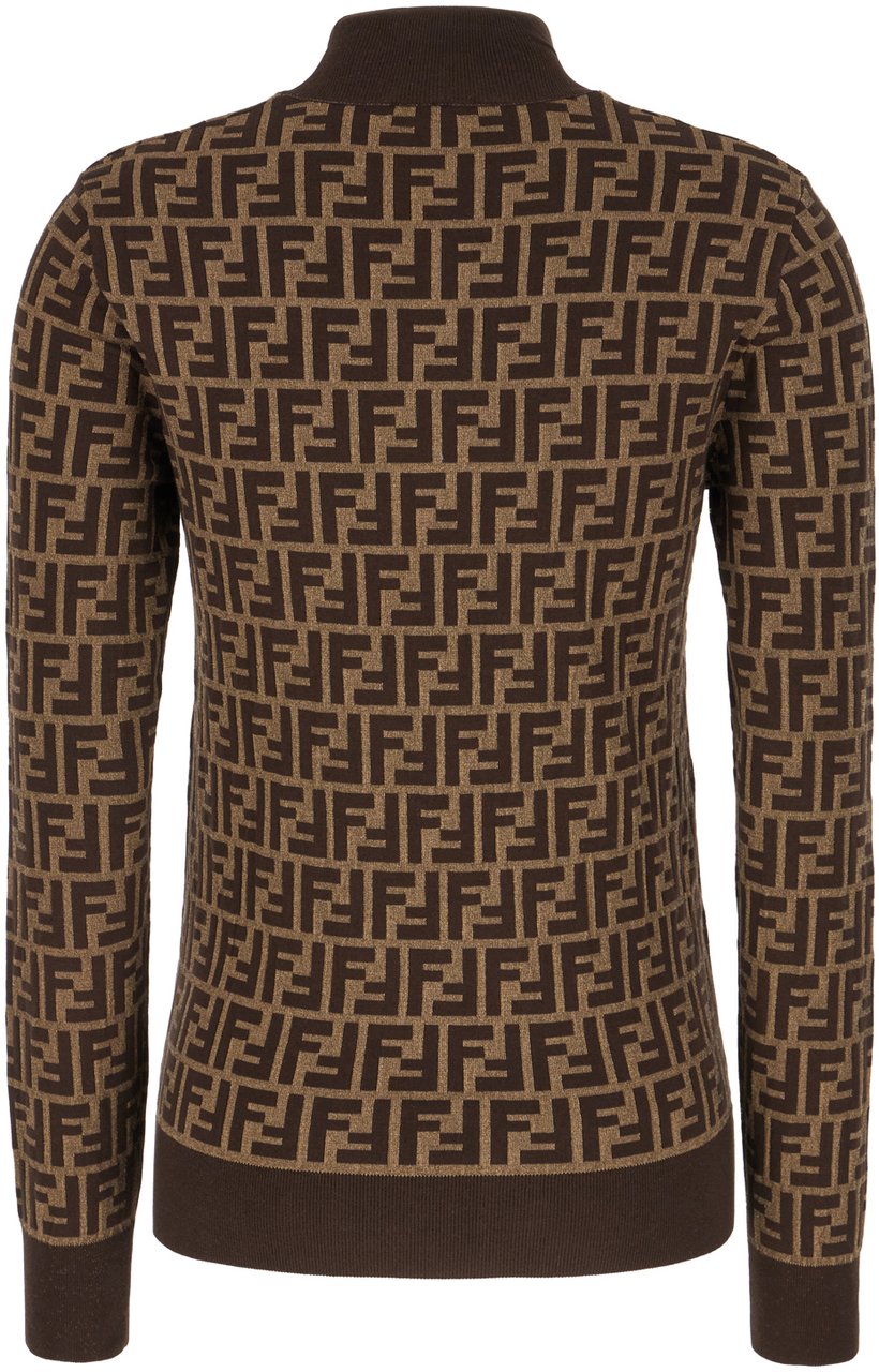 Fendi Fendi Embroidered stretch cotton blend sweater Divers