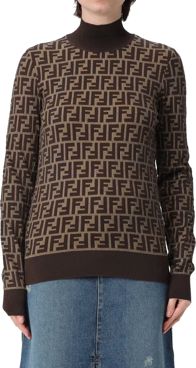 Fendi Fendi Cotton FF Sweater Bruin