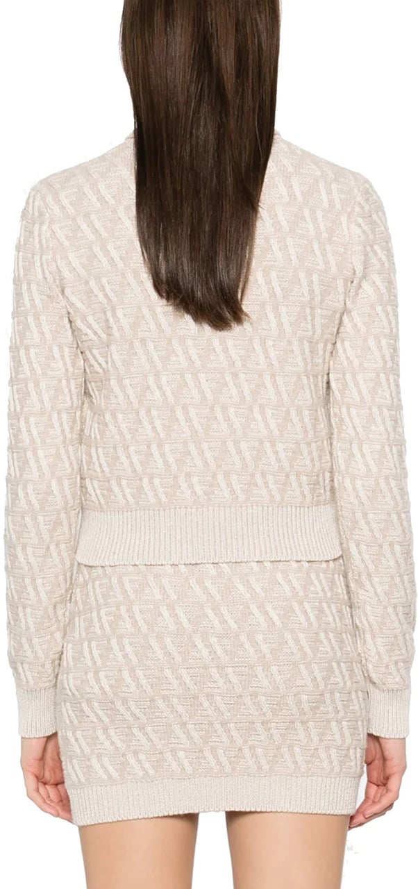 Fendi Fendi FF Wool and Cashmere Sweater Beige