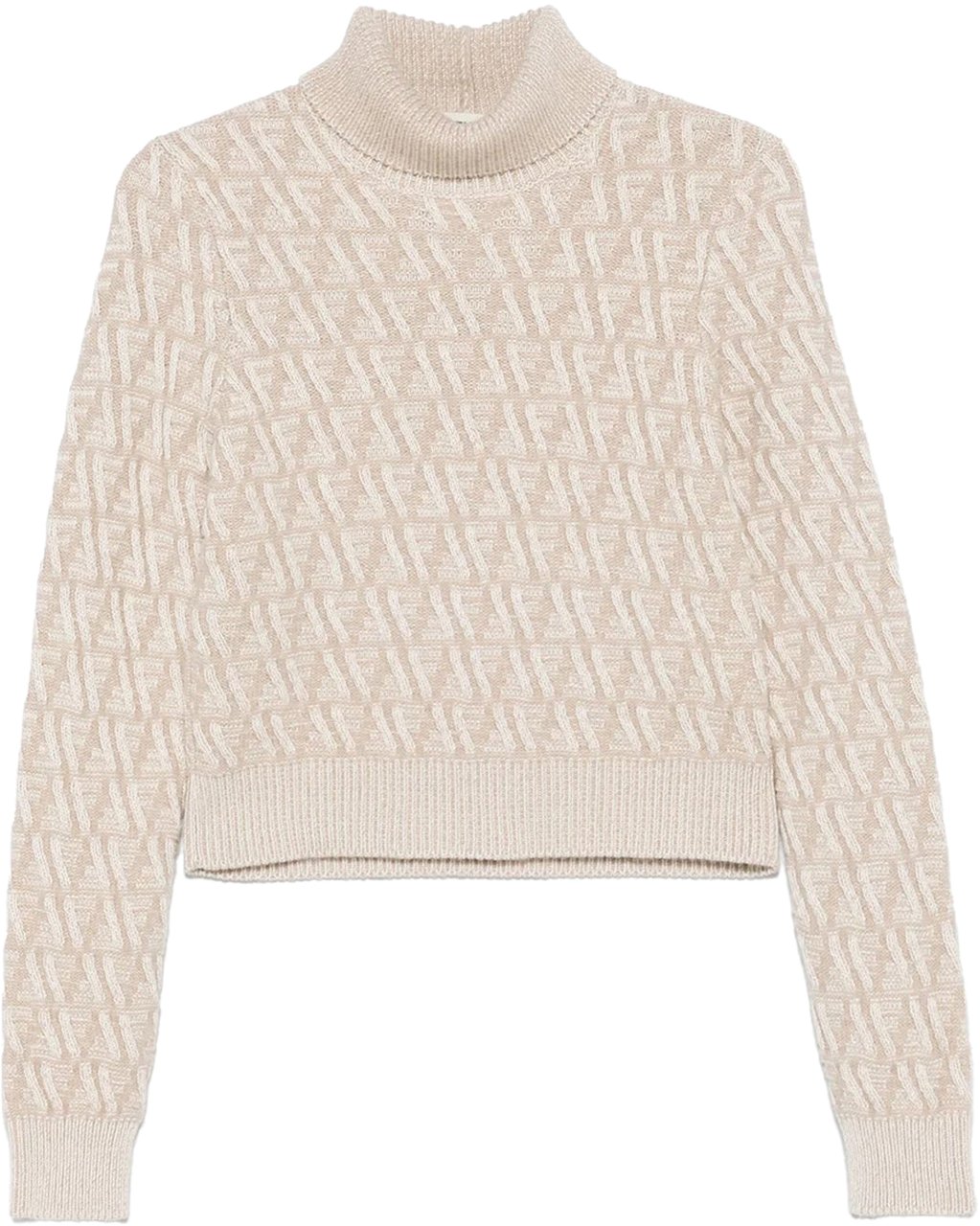 Fendi Fendi FF Wool and Cashmere Sweater Beige
