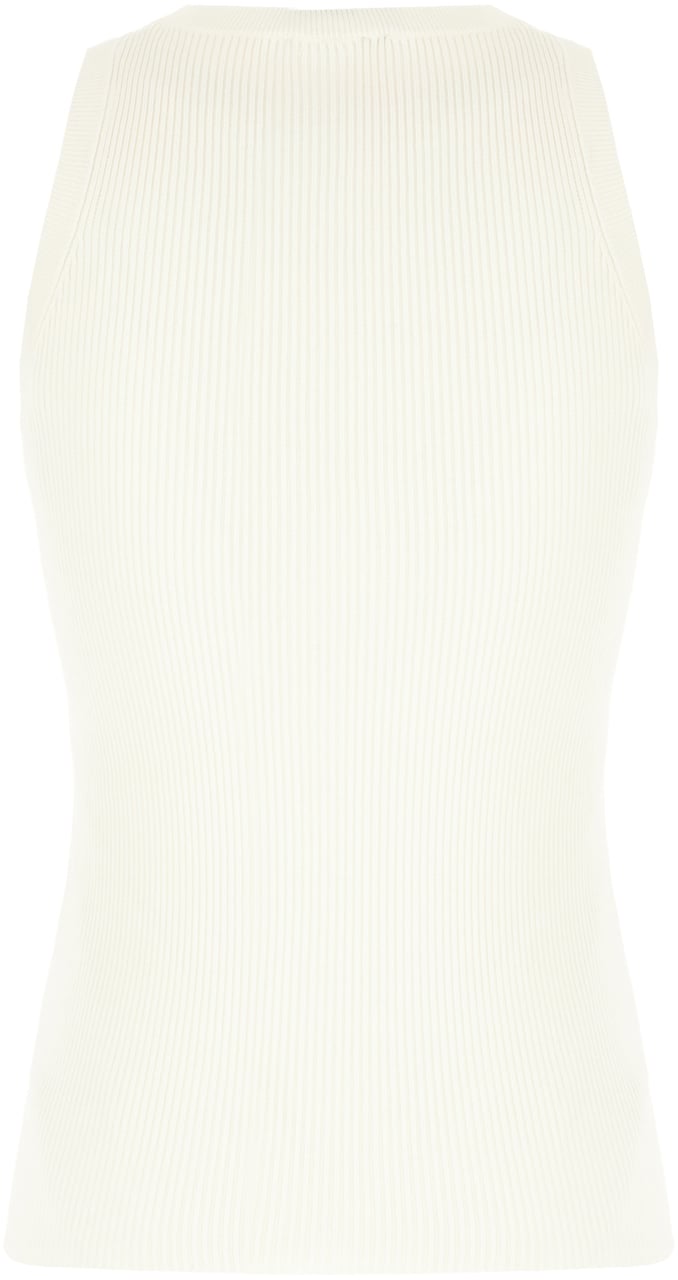 Fendi Fendi Ivory silk blend top Neutraal