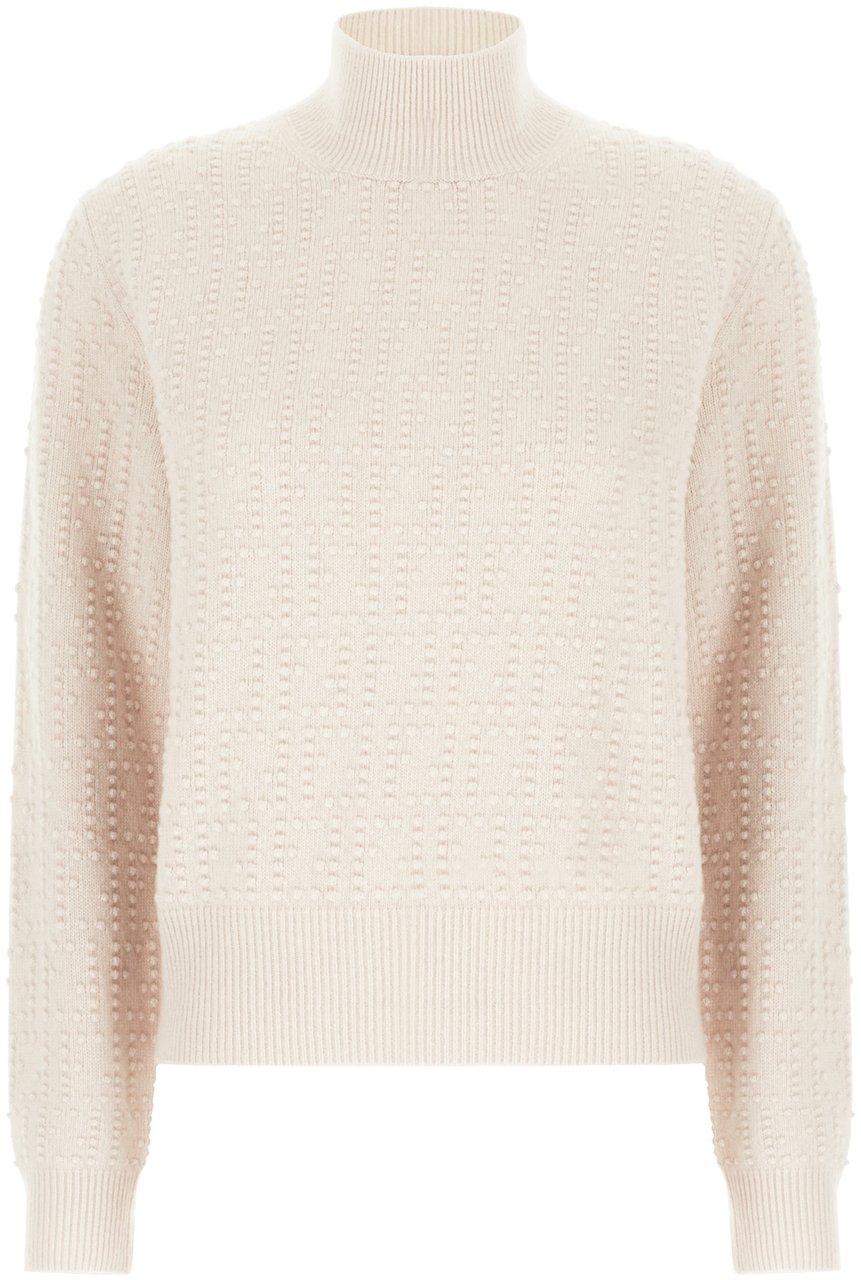 Fendi Fendi Pastel pink stretch wool blend sweater Roze