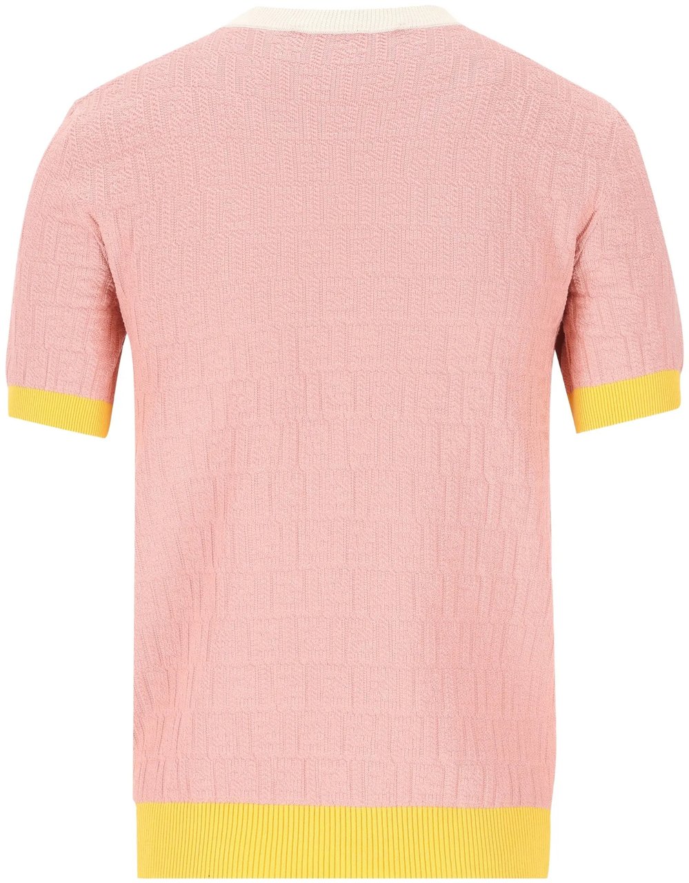 Fendi Color Block FF Short-Sleeved Knit Top Roze