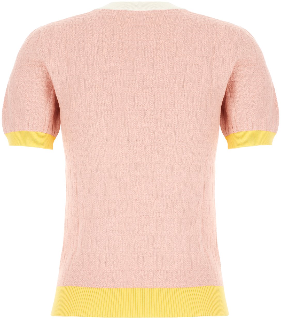 Fendi Fendi Pink stretch cotton blend polo shirt Roze