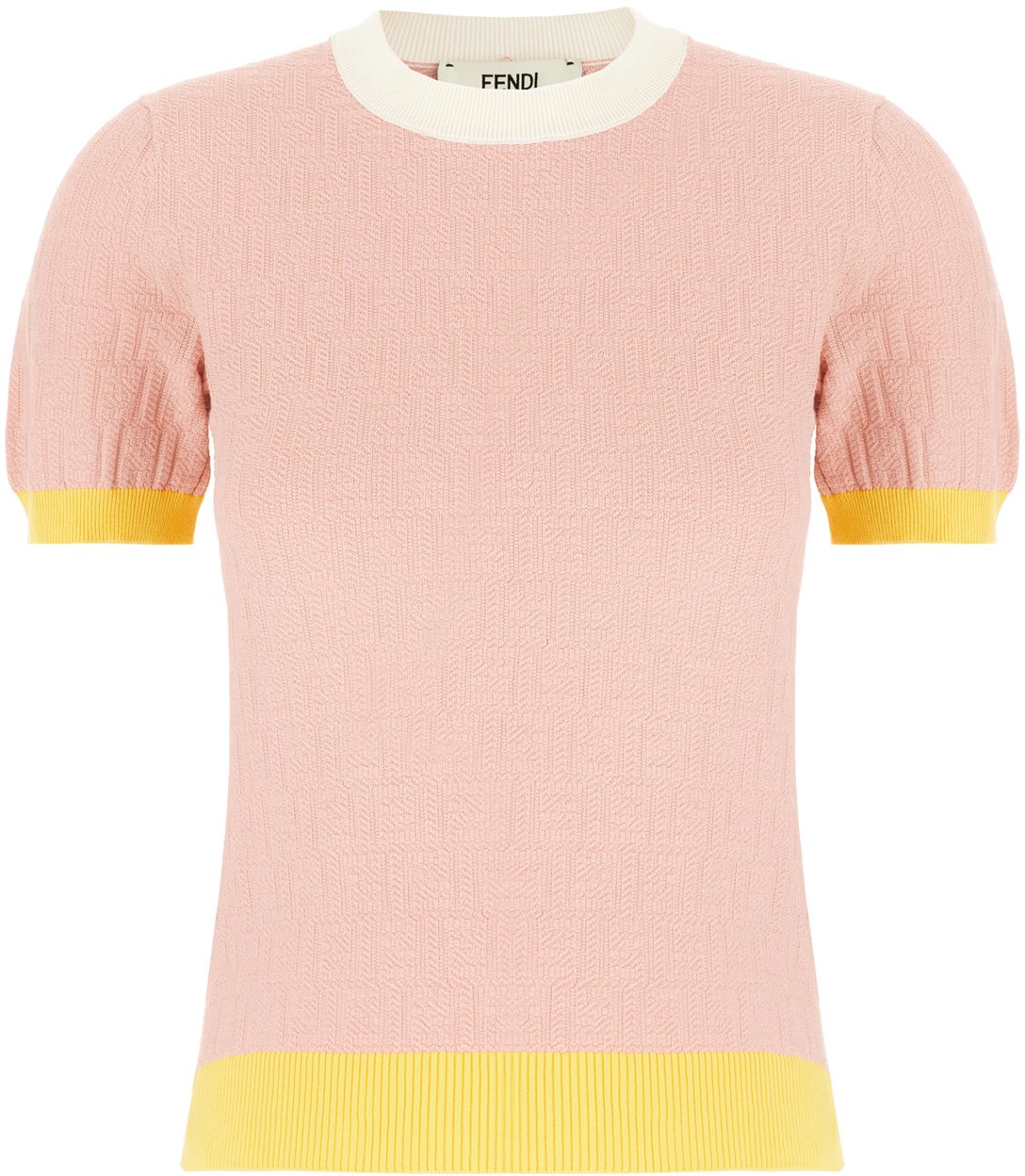 Fendi Fendi Pink stretch cotton blend polo shirt Roze