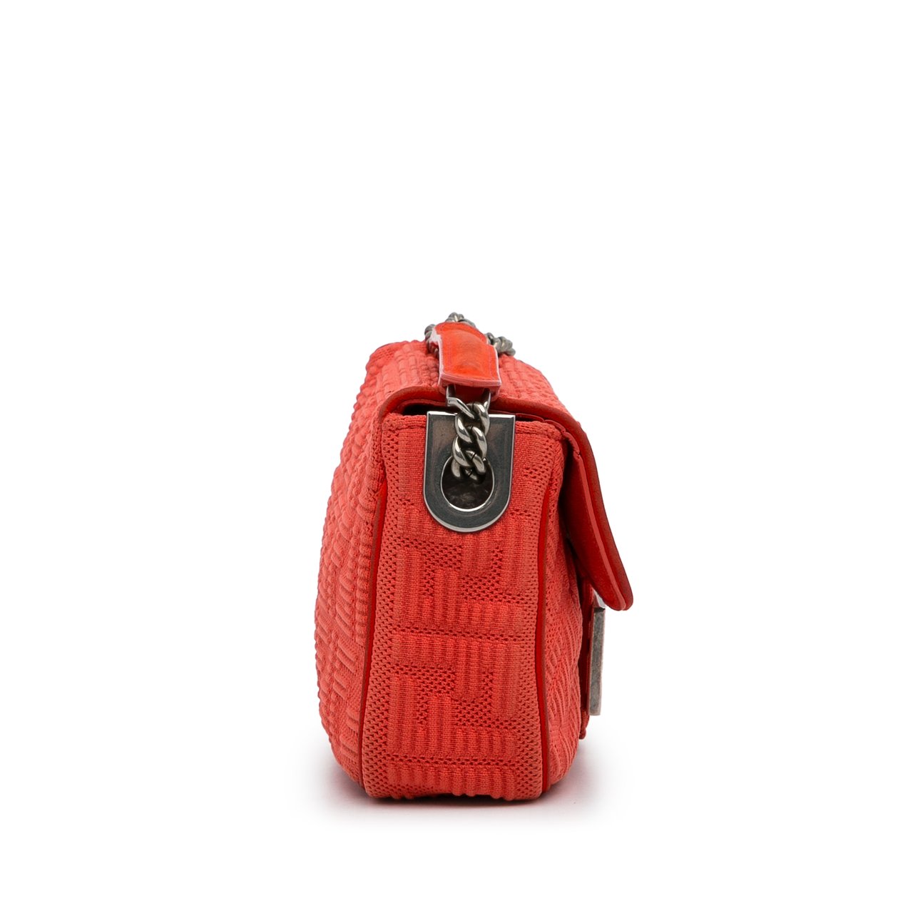 Fendi Midi Chain Baguette Rood
