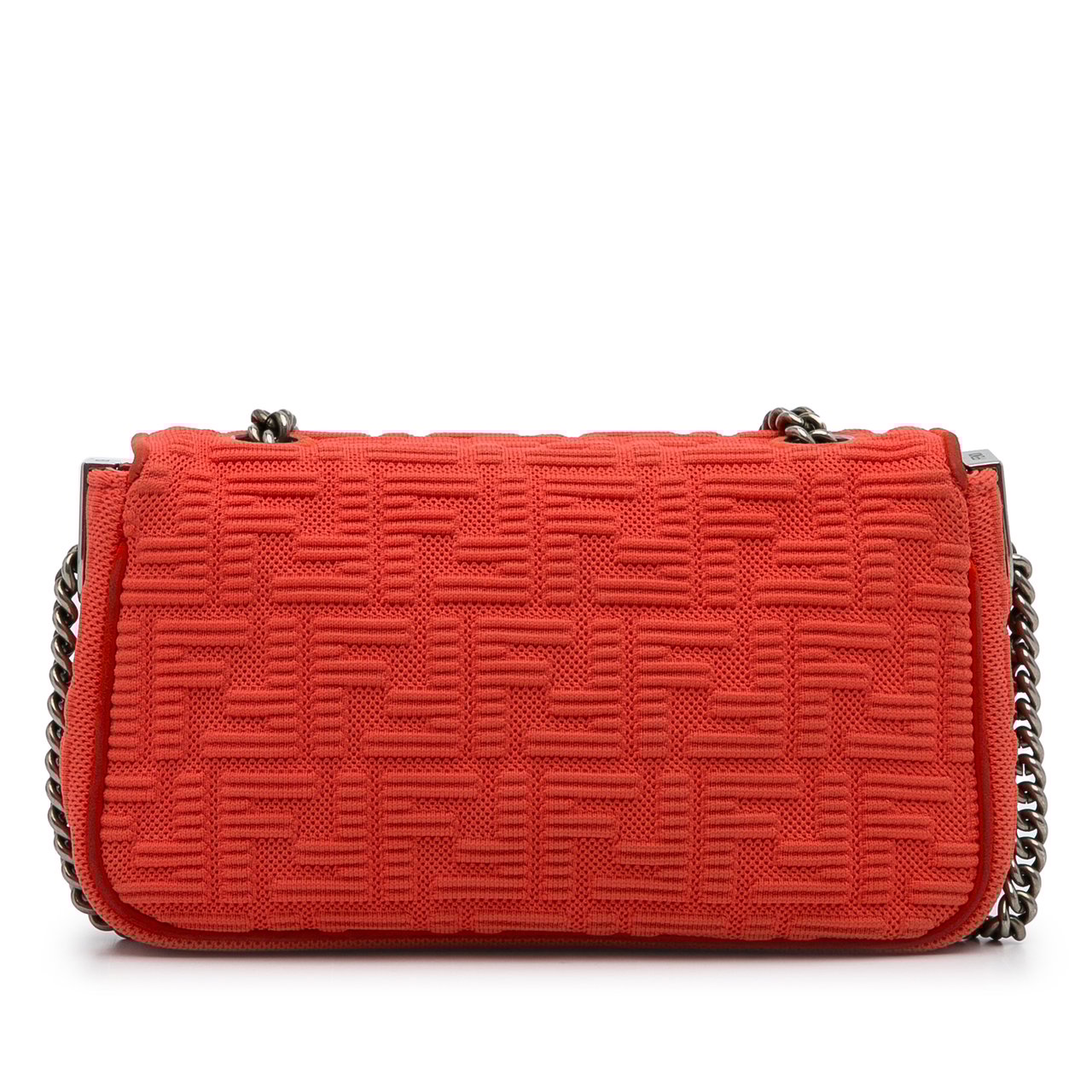 Fendi Midi Chain Baguette Rood