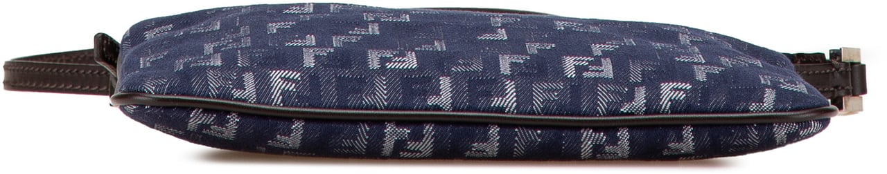Fendi Zucchino Denim Crossbody Blauw