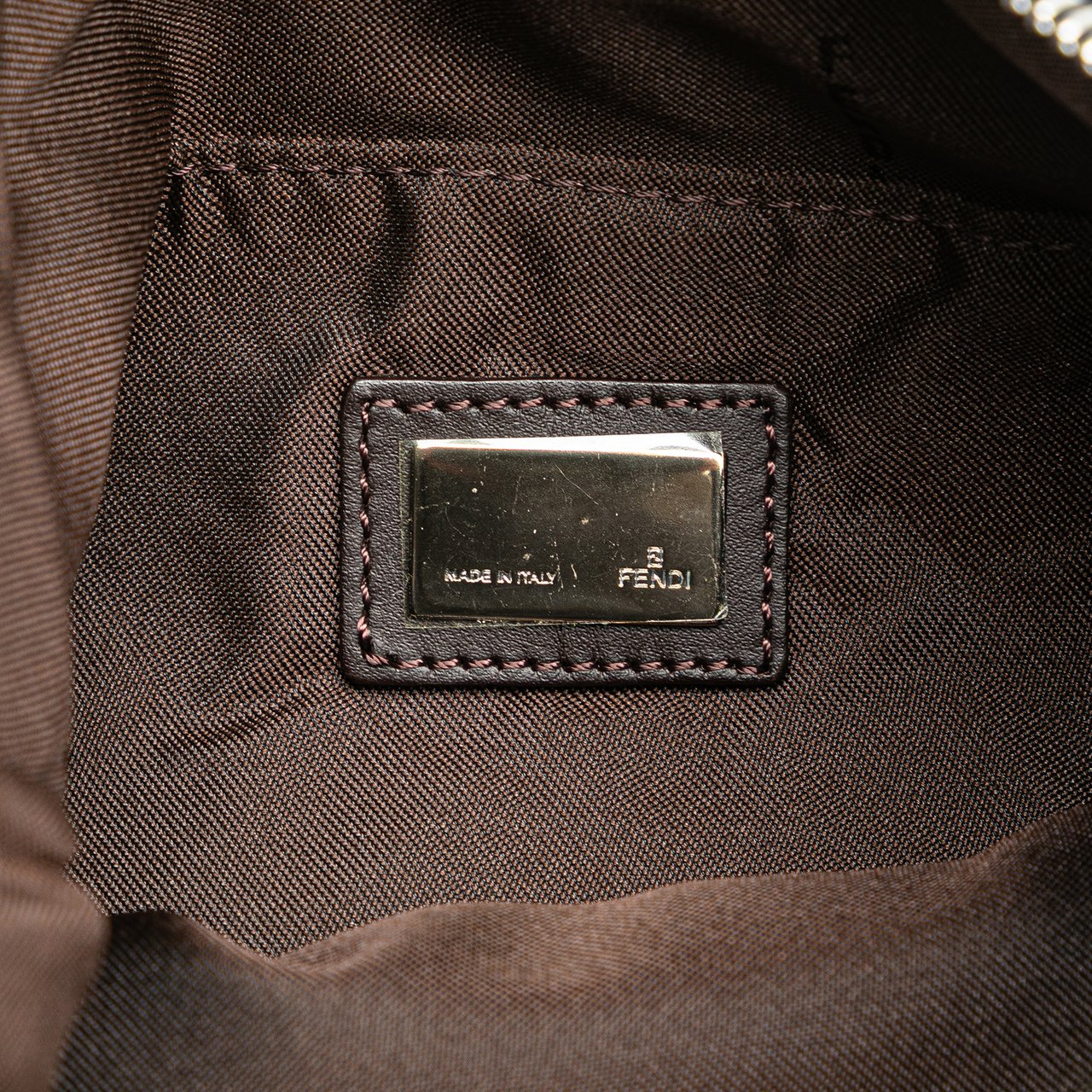 Fendi Zucchino Denim Crossbody Blauw