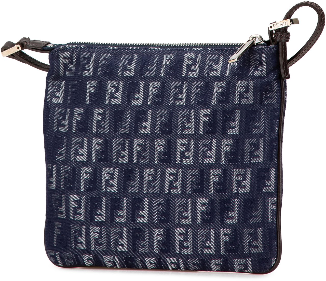 Fendi Zucchino Denim Crossbody Blauw