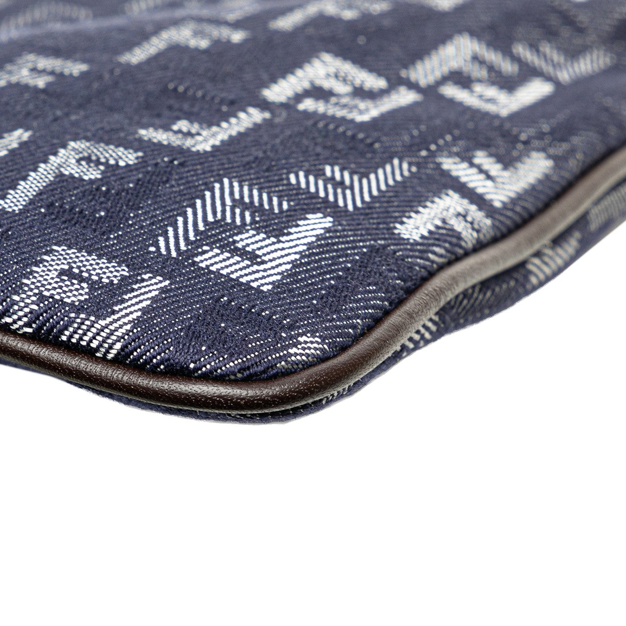 Fendi Zucchino Denim Crossbody Blauw