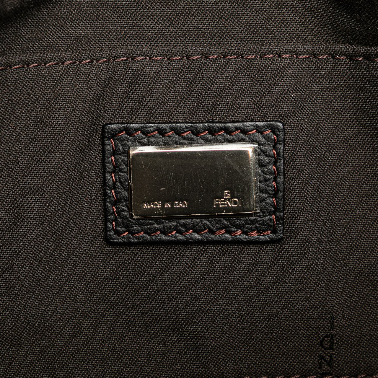 Fendi Zucchino Canvas Handbag Zwart