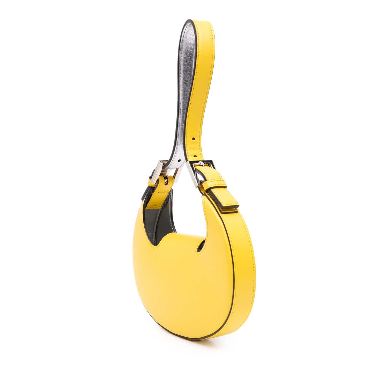 Fendi Mini Leather Cookie Hobo Geel