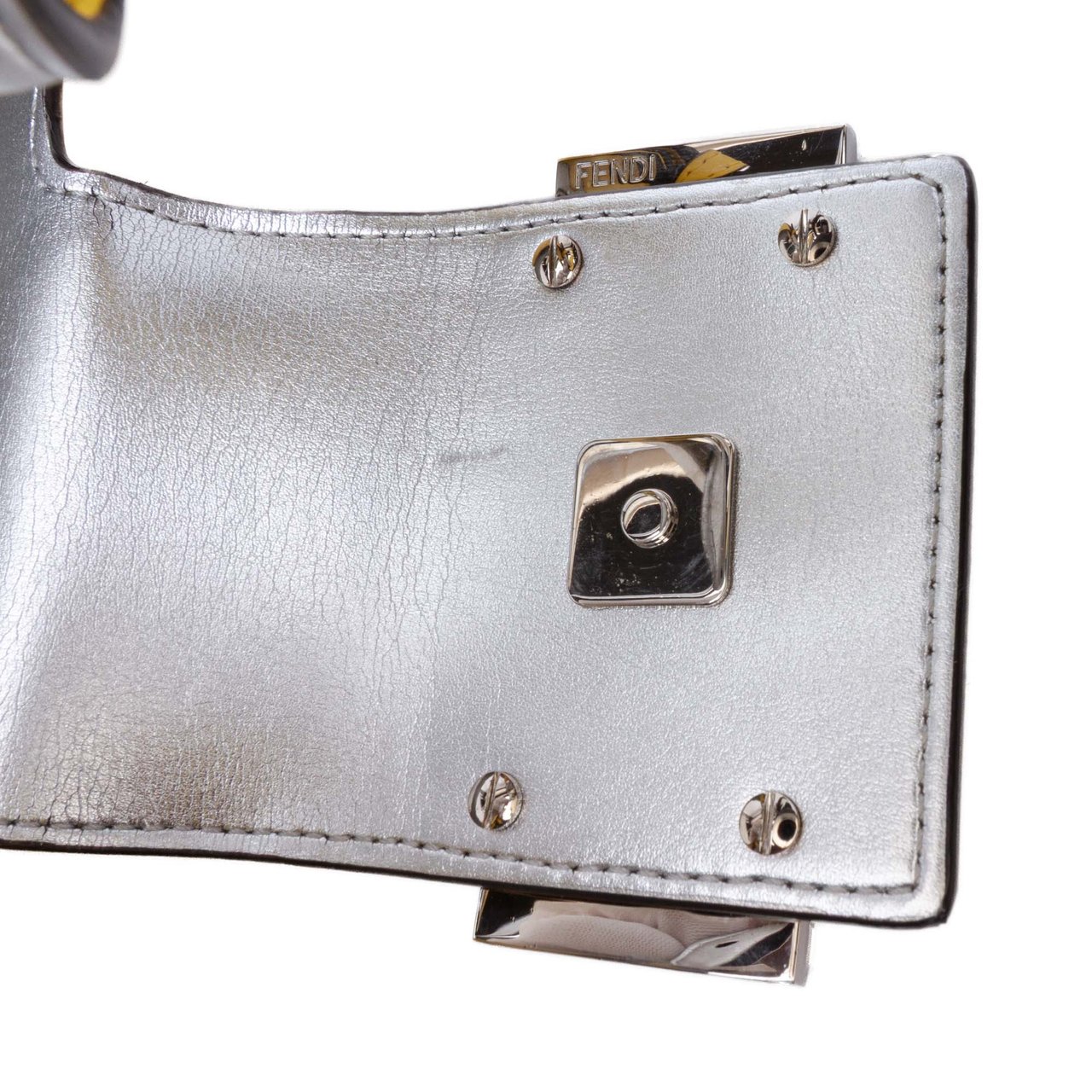 Fendi Mini Leather Cookie Hobo Geel