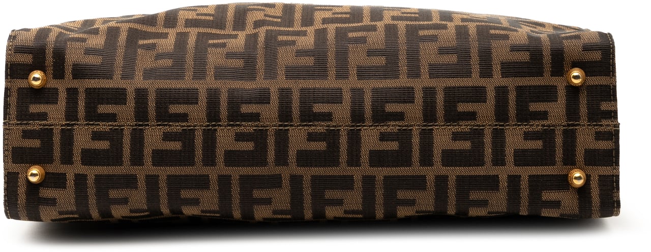 Fendi Zucca Canvas Twins Tote Bruin