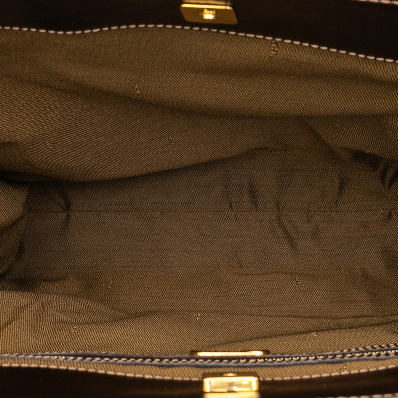 Fendi Zucca Canvas Twins Tote Bruin