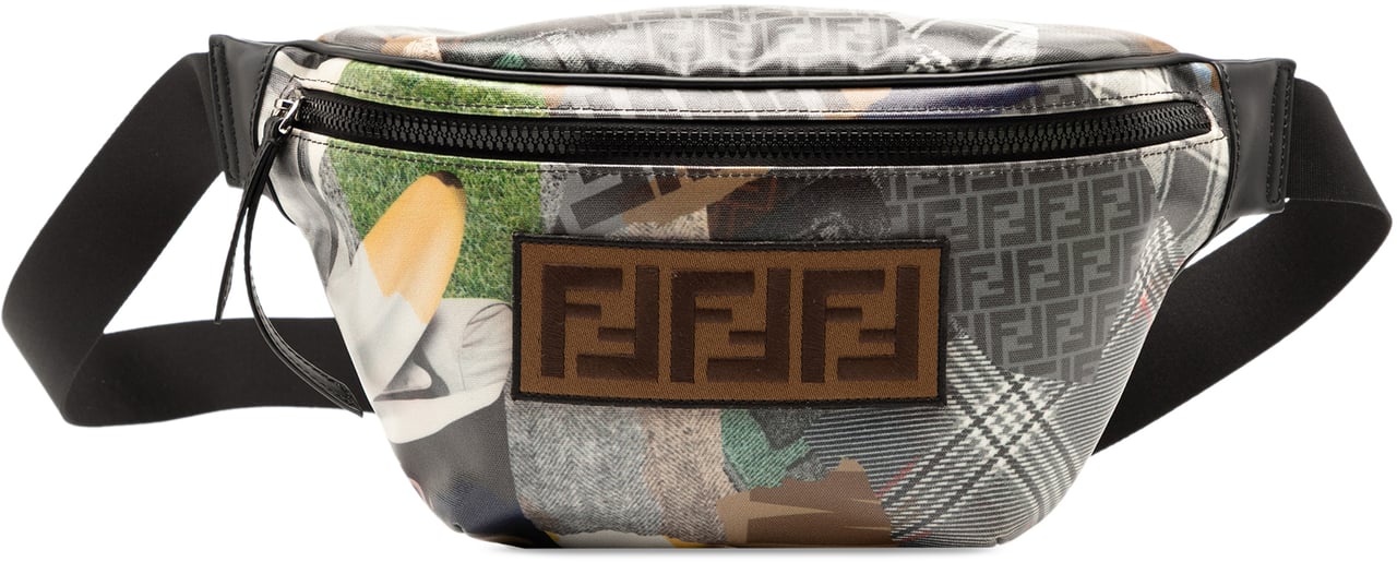 Fendi Hey Reilly Zucca FF 1974 Coated Canvas Belt Bag Grijs