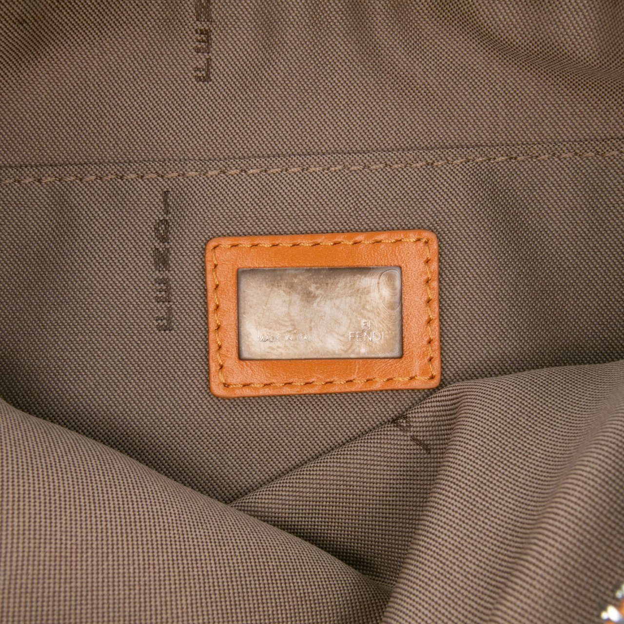 Fendi Zucchino Canvas Hobo Oranje