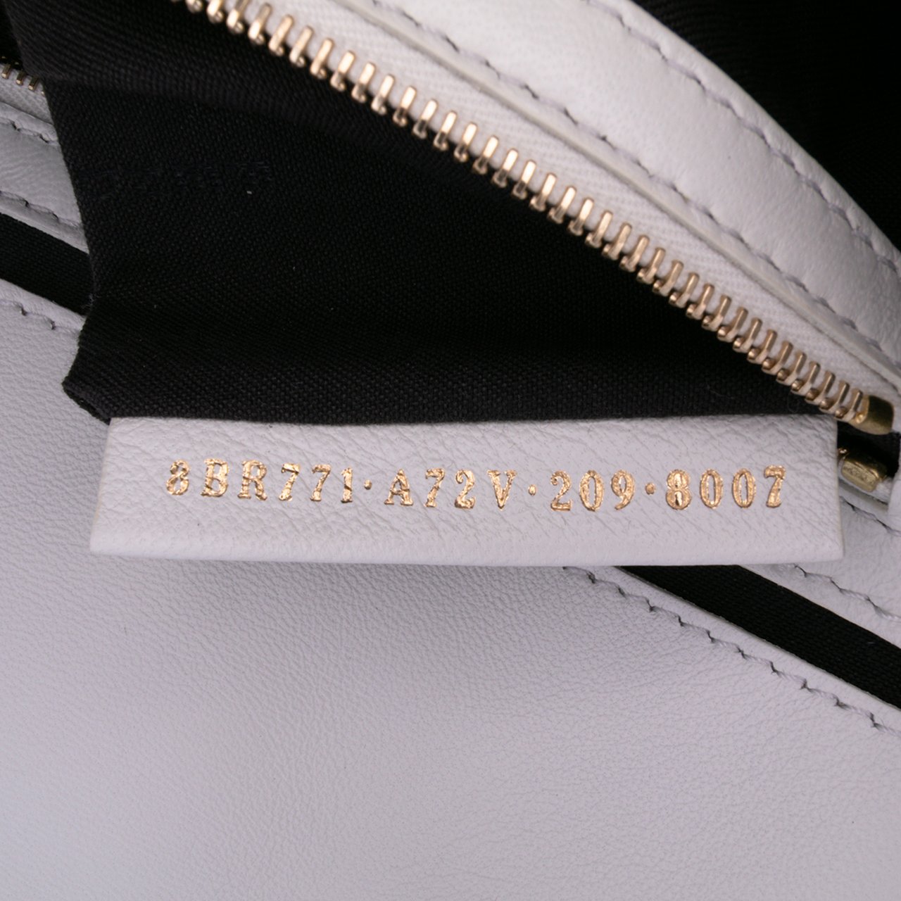 Fendi Large Zucca Embossed Leather Baguette Satchel Wit