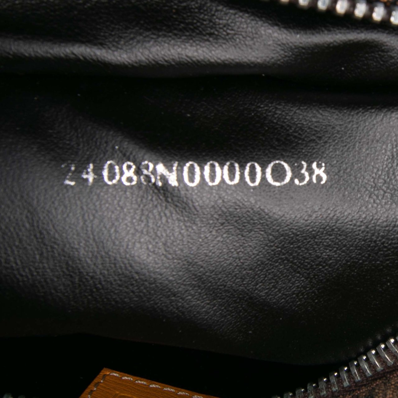 Fendi Zebra Print Canvas Handbag Bruin