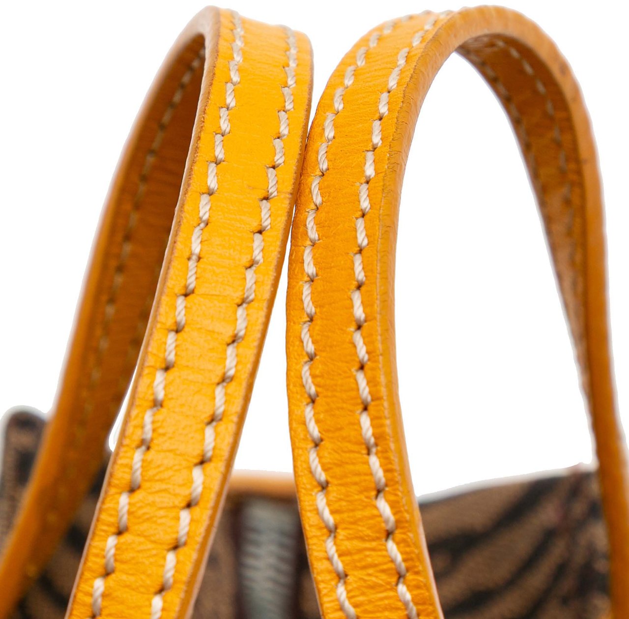 Fendi Zebra Print Canvas Handbag Bruin