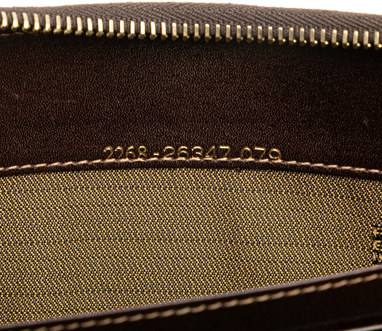 Fendi Zucca Canvas Top Handle Wallet Bruin