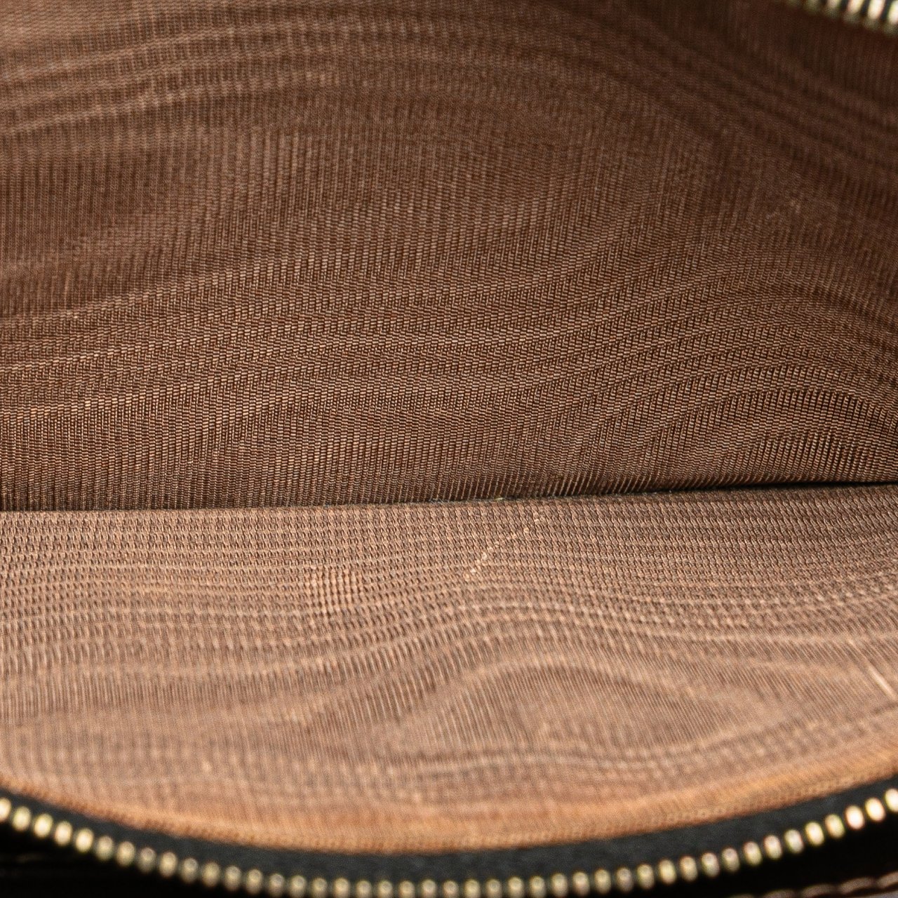 Fendi Zucca Canvas Top Handle Wallet Bruin