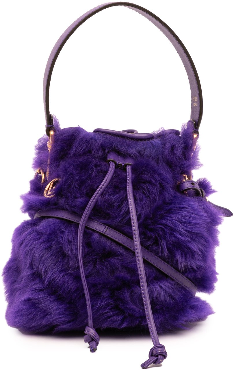 Fendi Mini Fur Mon Tresor Bucket Bag Paars