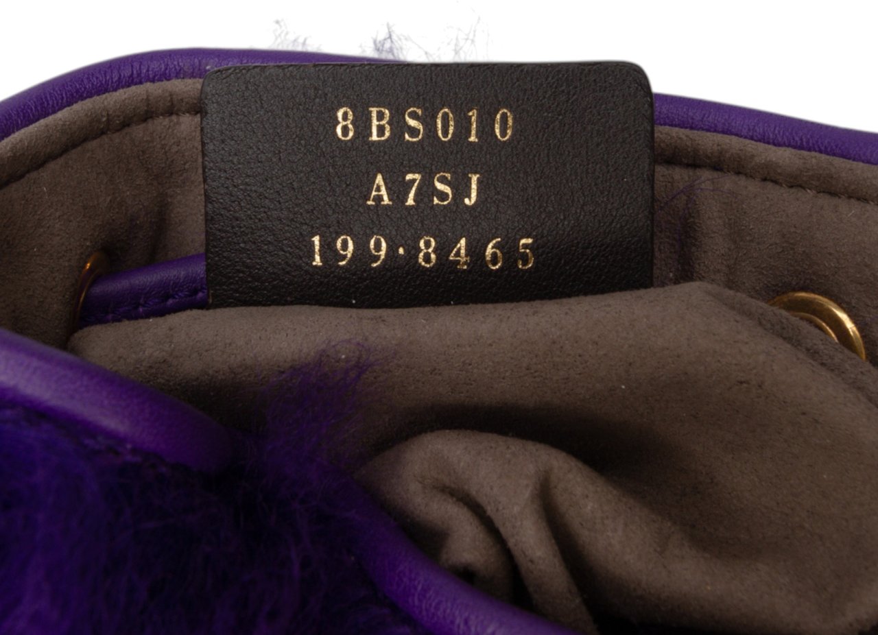 Fendi Mini Fur Mon Tresor Bucket Bag Paars