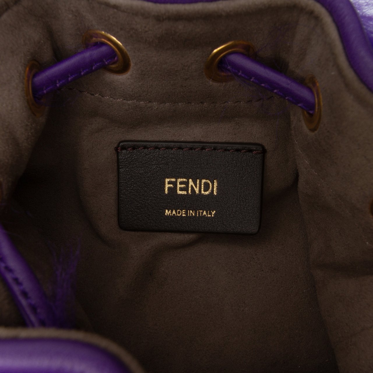 Fendi Mini Fur Mon Tresor Bucket Bag Paars