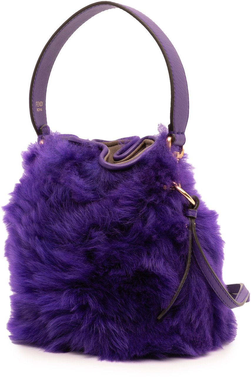 Fendi Mini Fur Mon Tresor Bucket Bag Paars