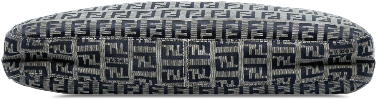 Fendi Zucchino Canvas Shoulder Bag Grijs