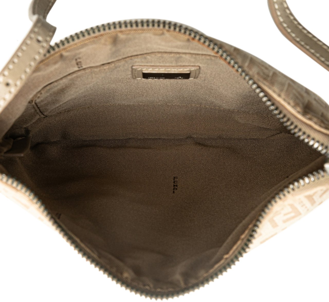 Fendi Zucchino Canvas Crossbody Bruin