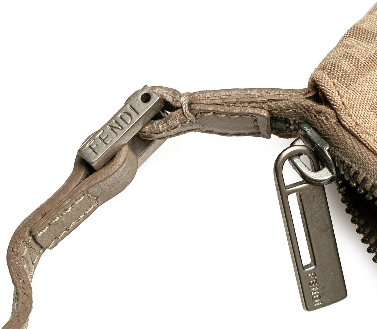 Fendi Zucchino Canvas Crossbody Bruin
