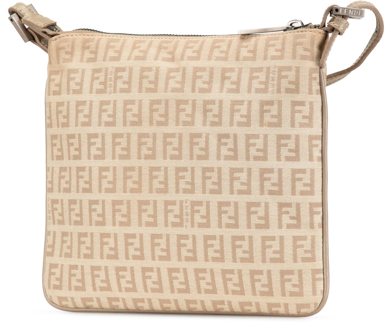 Fendi Zucchino Canvas Crossbody Bruin