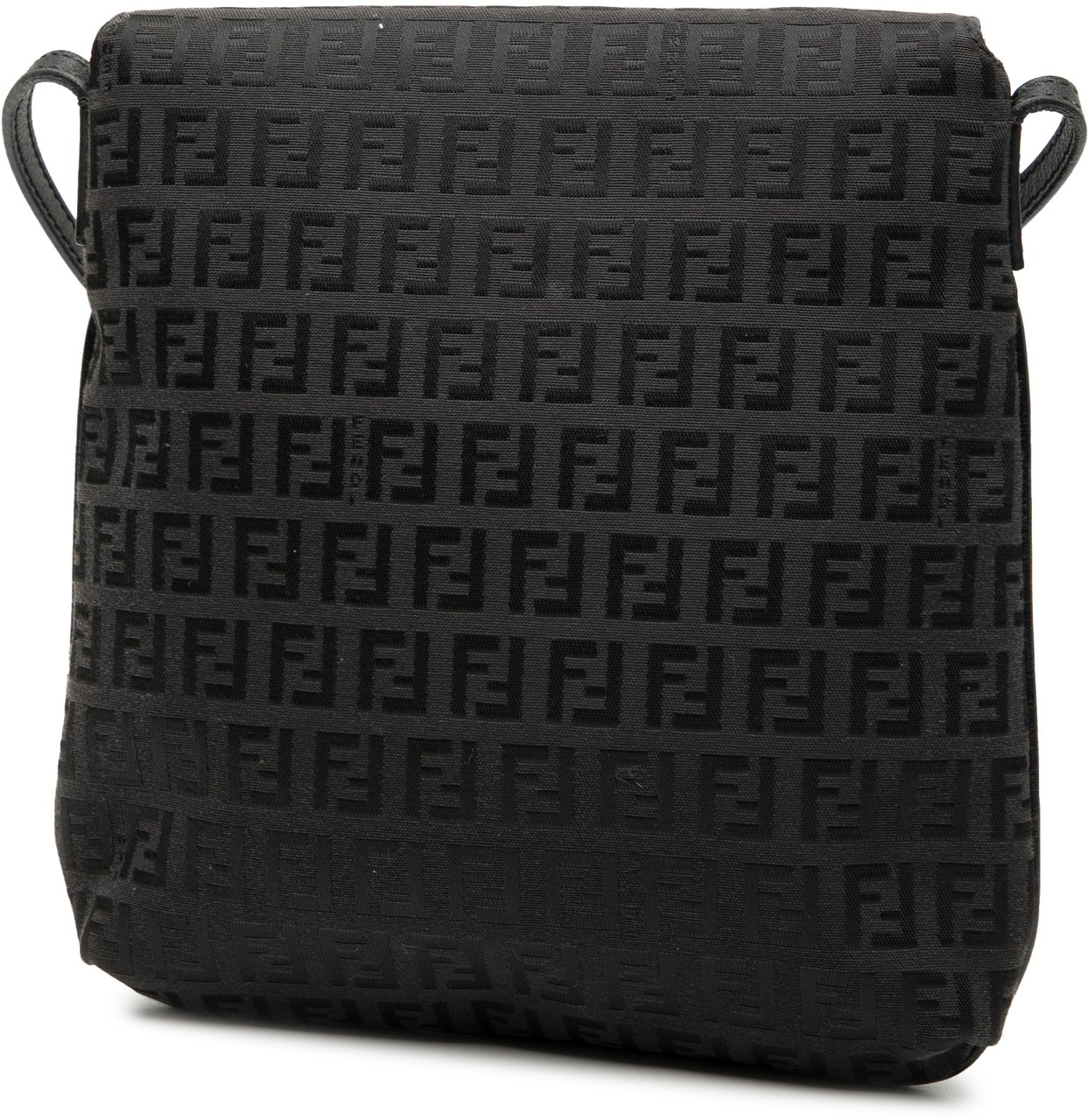 Fendi Zucchino Canvas Crossbody Zwart