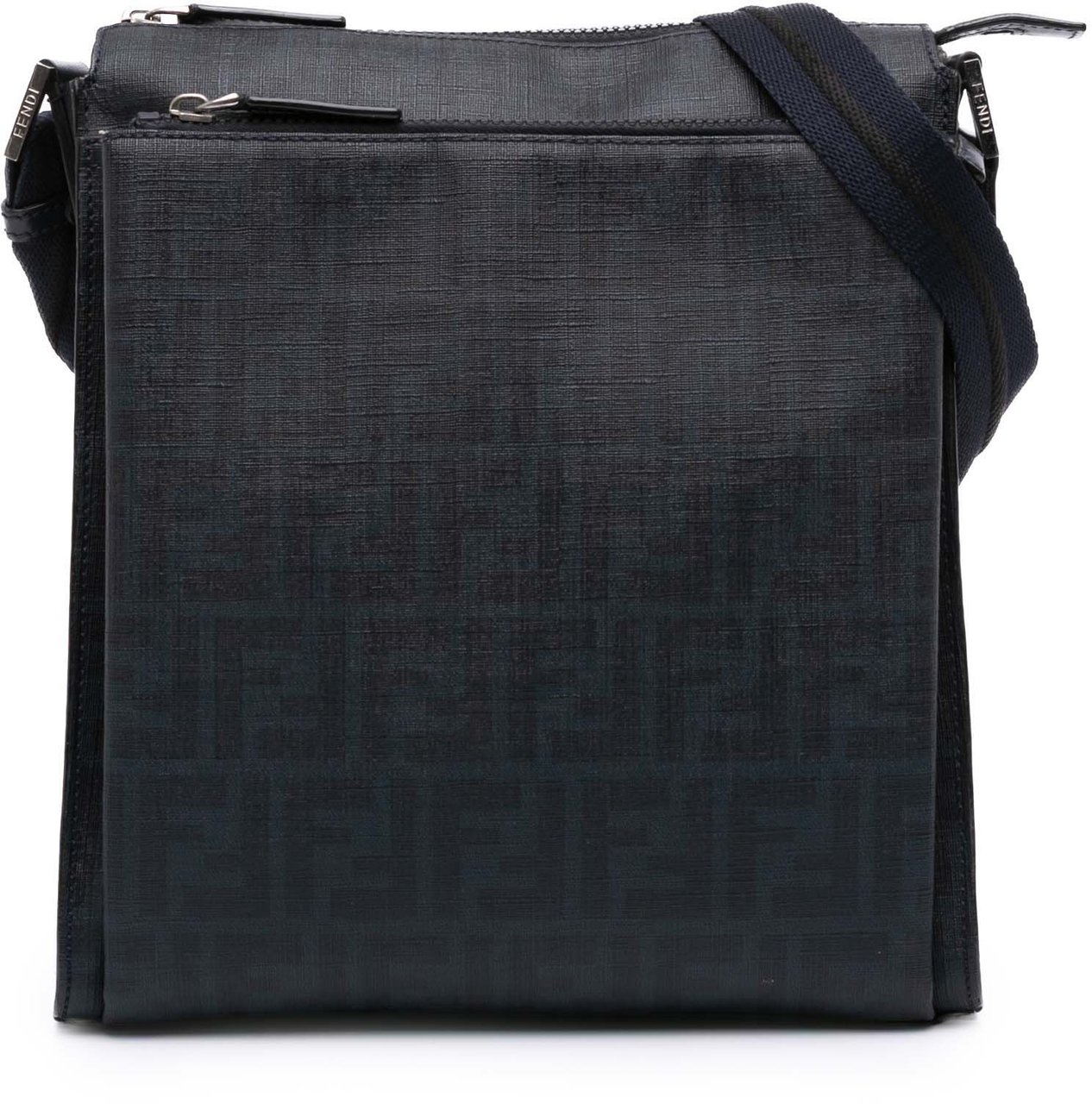 Fendi Zucca Coated Canvas Crossbody Zwart