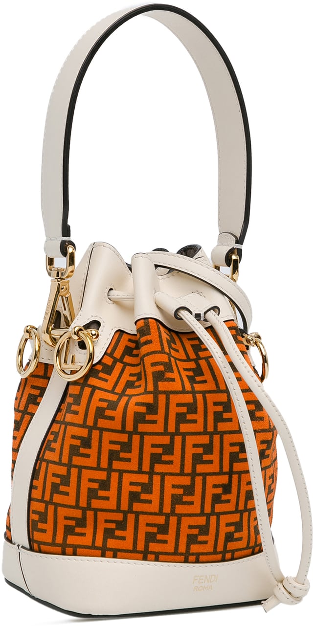 Fendi Mini Zucca Suede F is Fendi Mon Tresor Bucket Oranje