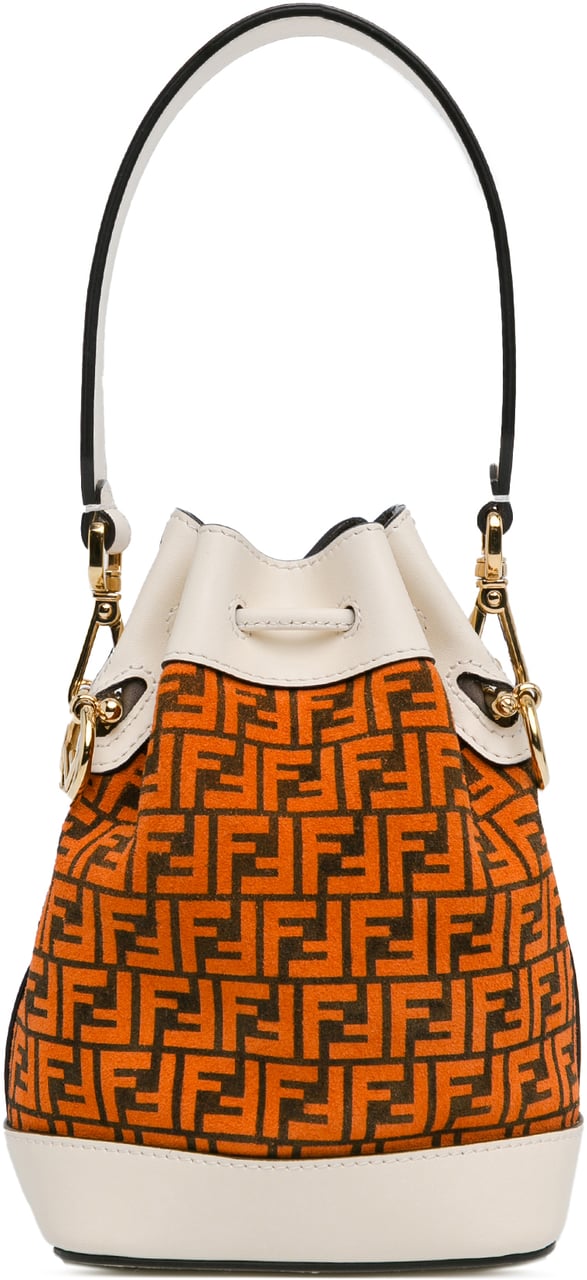 Fendi Mini Zucca Suede F is Fendi Mon Tresor Bucket Oranje