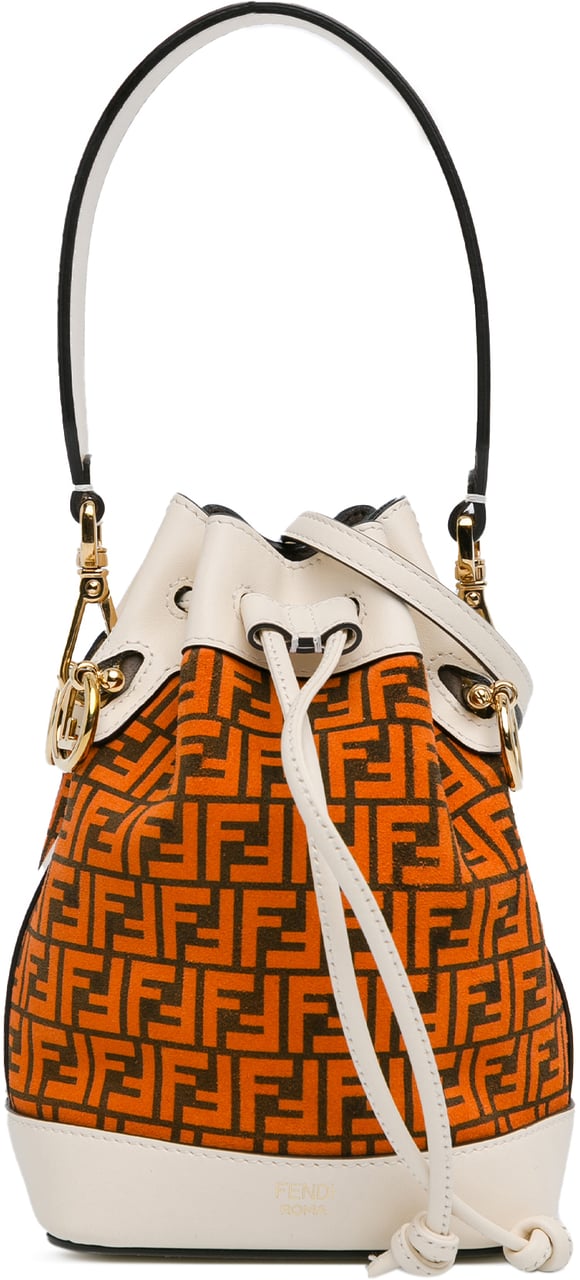 Fendi Mini Zucca Suede F is Fendi Mon Tresor Bucket Oranje