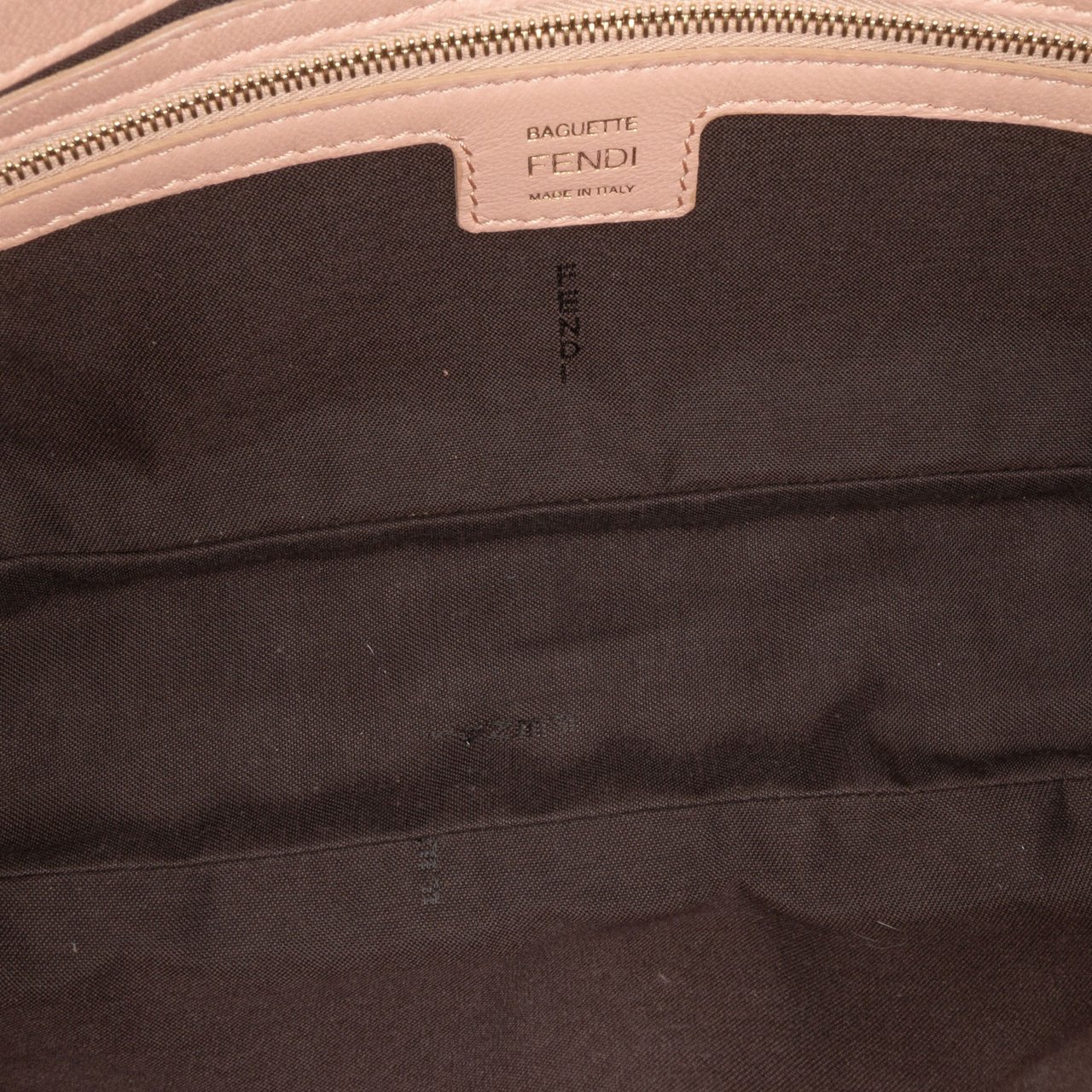 Fendi Zucca Embossed Leather Baguette Satchel Roze
