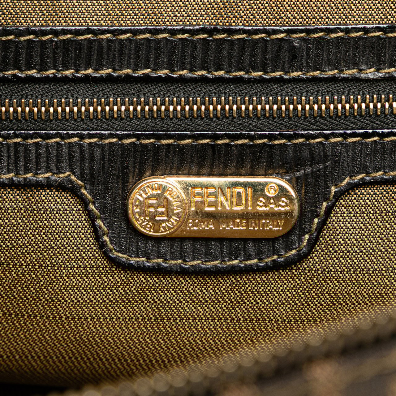 Fendi Zucca Canvas Tote Bruin