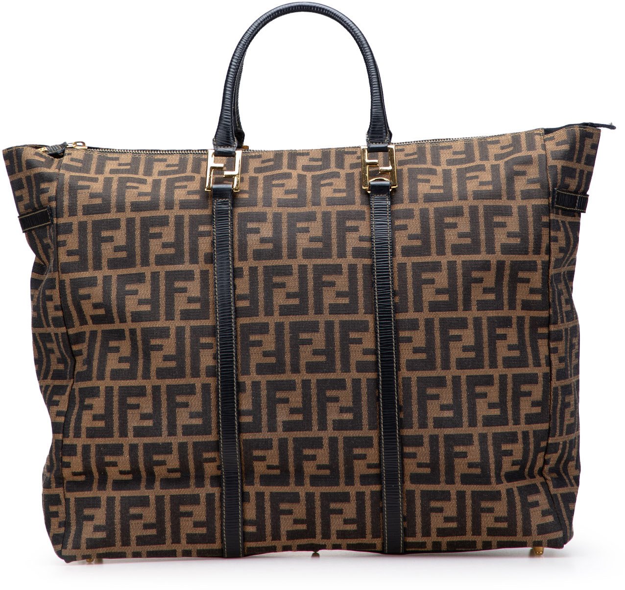 Fendi Zucca Canvas Tote Bruin